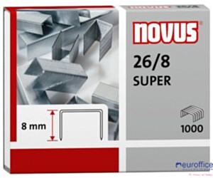 Zszywki 26/8 SUPER 1000sztuk NOVUS 040-0199