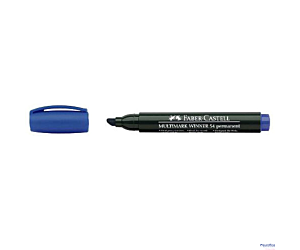 Marker permanentny ścięta końcówka FC157951 niebieski FABER CASTEL