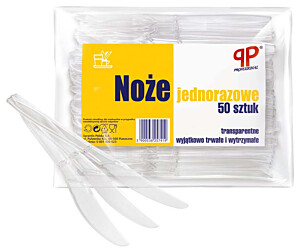 NÓŻ TRANSPARENTNY WOREK 50 SZT. 