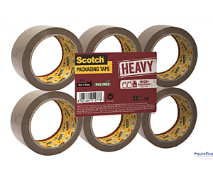 Taśma pakowa do wysyłek SCOTCH HEAVY, BARDZO MOCNA, kauczukowa, 50mm, 66m, brązowa UU005262843
