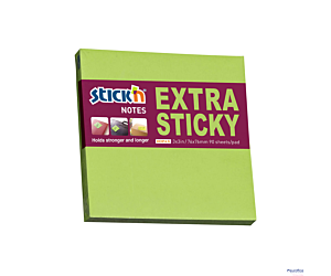 Notes samop. EXTRA STICKY 76x76 zielony neon 90 kart. 21672 MAPED