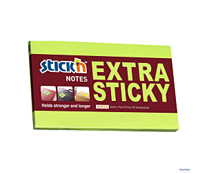 Notes sam.EXTRA STICKY 76X127 zielony neon 90 kartek STICK_N 21676