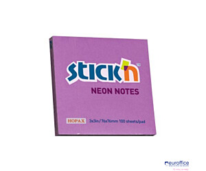 Bloczek STICK"N 76x76mm fioletowy neonowy 100k 21210 STICK"N