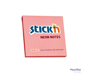 Bloczek STICK"N 76x76mm różowy neonowy 100k 21166 STICK"N