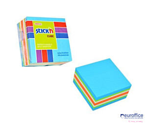Bloczek STICKN 51x51mm niebieski-mix neon i pastel 21535