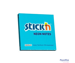 Bloczek STICKN 76x76mm niebieski neonowy 100k 21209 STICKN