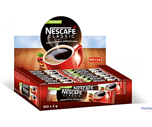 Kawa NESCAFE CLASSIC rozpuszczalna 100 x paluszek 2g