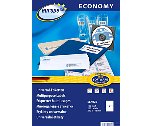 Etykiety uniwersalne ELA026 210 x 148 100 ark Economy Europe100 by Avery Zweckform