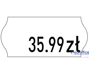 Etykiety cenowe w rolce do metkownicy_ jednorzędowej Meto, 26x12 mm, białe opakowanie 6 rolek M30014339