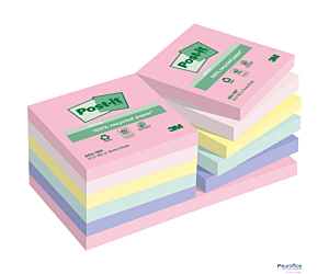 Ekologiczne karteczki samoprzylepne Post-it_ z certyfikatem PEFC Recycled