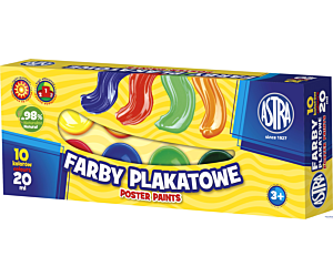 Farby plakatowe Astra 10 kolorów - 20 ml, 301115004