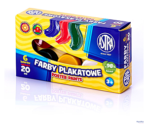 Farby plakatowe Astra 6 kolorów - 20 ml, 301109001