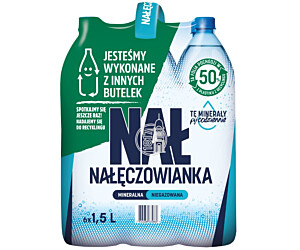 Woda NAŁĘCZOWIANKA niegazowana 1.5L butelka PET zgrzewka 6 szt. KAUCJA 