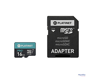 Karta pamięci Micro SDhc + adapter 16GB class10 UIII 90MB/s Platinet PMMSD16UI