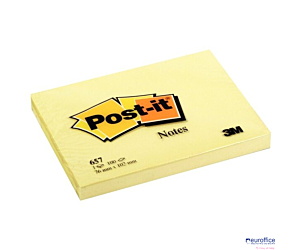 Karteczki samoprzylepne Post-it®, kanarkowożółte, 76 mm x 102 mm, 100 arkuszy/bloczek, 12 bloczków/opakowanie