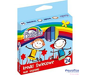Kredki FIORELLO świecowe 24 kolorów 170-1386