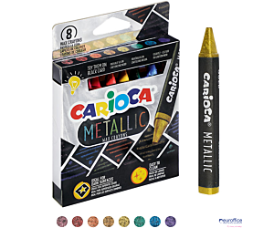 Kredki świecowe CARIOCA metaliczne 8 kolorów (43163) 170-2568