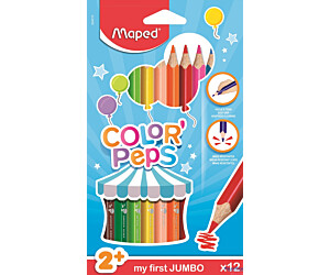 Kredki trójkątne MAPED COLORPEPS JUMBO TRÓJKĄTNE 12kolorów 834010