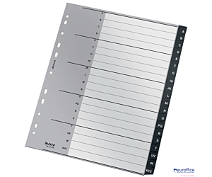 Przekładki Recycle, A - Z, A4, PP, czarne Leitz, 12190000