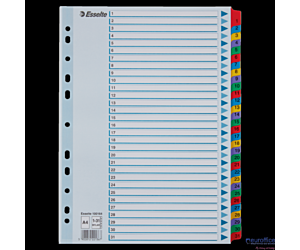 Przekładki kartonowe MYLAR A4 1-31 100164 białe ESSELTE
