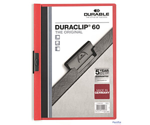 Skoroszyt DURABLE DURACLIP Original 60 czerwony 2209-03