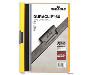 Skoroszyt DURABLE DURACLIP Original 60 żółty 2209-04