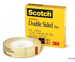 Taśma biurowa, dwustronna SCOTCH (665), 12mm, 22,8m, 3M-70007027314