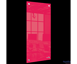 Mała podłużna szklana tablica suchościeralna Nobo Home 300x600mm, czerwona 1915605