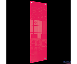 Mała podłużna szklana tablica suchościeralna Nobo Home 300x900mm, czerowna 1915606
