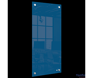 Mała podłużna szklana tablica suchościeralna Nobo Home 300x600mm, niebieska 1915607