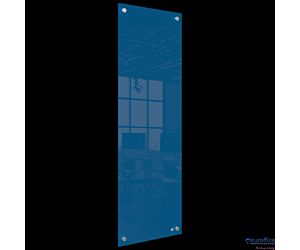 Mała podłużna szklana tablica suchościeralna Nobo Home 300x900mm, niebieska 1915608
