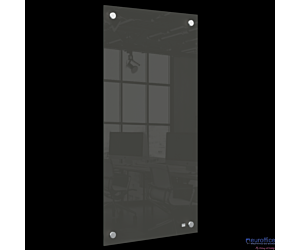 Mała podłużna szklana tablica suchościeralna Nobo Home 300x600mm, czarna 1915609