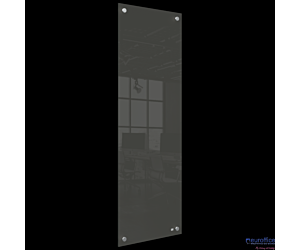 Mała podłużna szklana tablica suchościeralna Nobo Home 300x900mm, czarna 1915610