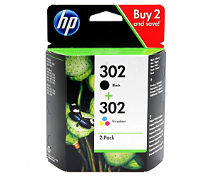 Tusz HP 2-Pack 302 | 1 x 3,5ml + 1 x 4ml | black + tri-color
