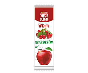 przekąska jabłkowo-wiśniowa 16g !!!!!! Karton 24 SZT !!!!!! Porcja Dobra
