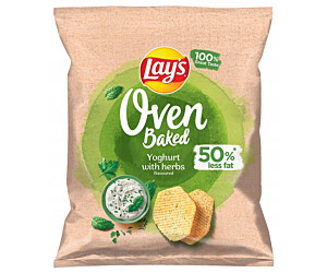 Chipsy Lay's Oven Baked o smaku jogurtu z ziołami 40g małe opakowanie