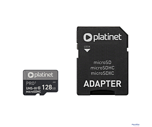Karta pamięci Micro SDxc + adapter 128GB class10 UIII A1 90MB/s Platinet PMMSDX128UIII