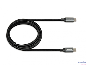Kabel do transferu danych i zasilania USB 2w1 TYP C czarny 1m (2A) Ibox IKUMTC