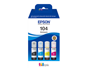 Zestaw Tuszy Epson 104 EcoTank | 4 x 65 ml | CMYK