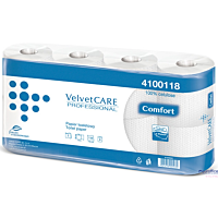 Papier toaletowy celuloza, 2 warstwy, biały, 15m - 138 listków (8szt) VELVET PROFESSIONAL Comfort 4100118